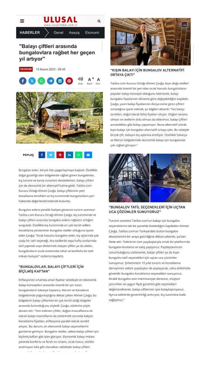 https://www.ulusalhaber.com.tr/balayi-ciftleri-arasinda-bungalovlara-ragbet-her-gecen-yil-artiyor/633151/?fbclid=PAZXh0bgNhZW0CMTEAAadMvToVuG4T_FkX_qMlCwJUhyfFRDeB9aQj4Fly0s6SWgGqAke9Bd1yyxJNtQ_aem_BEru56sGkR-Qrq-RXOe0Qg